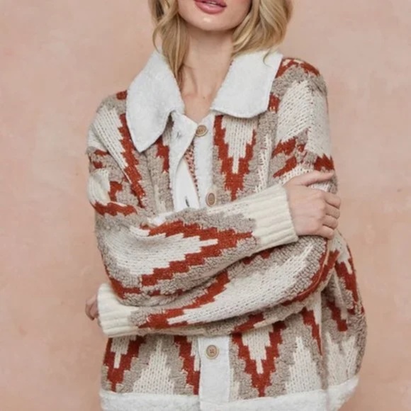 Cozy Teddy Western Boho Jacket Shacket - Picture 6 of 15